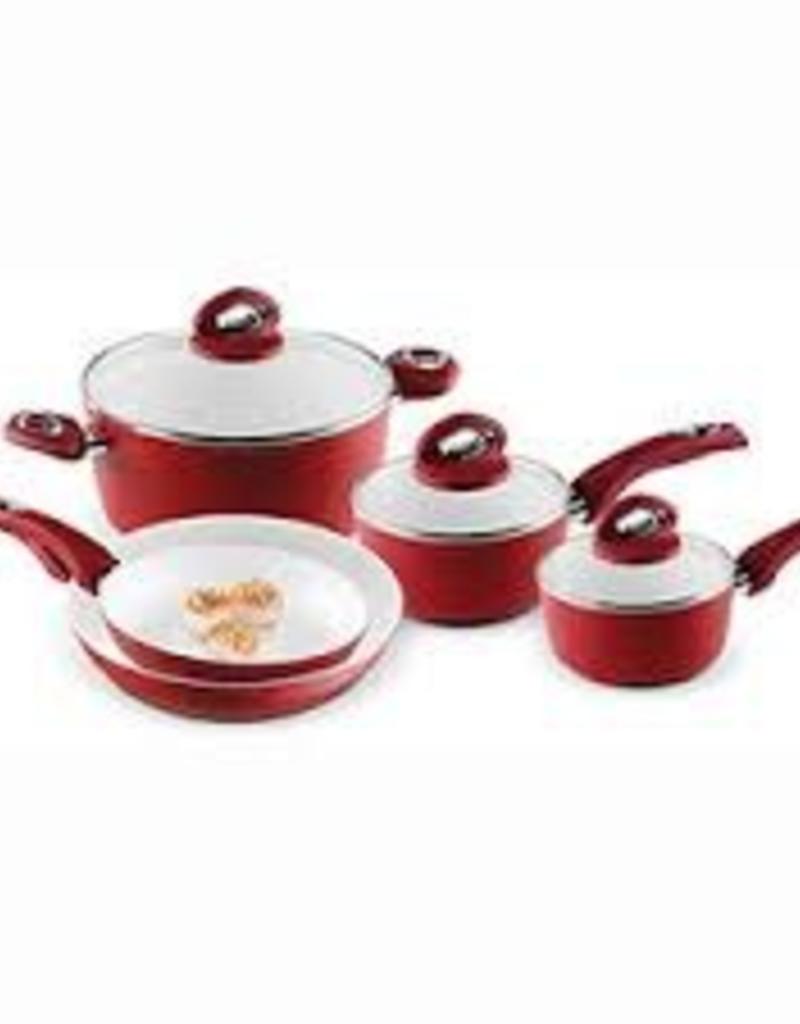 BONNY 8Pc Cookware Set Red
