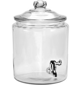 ANCHOR HOCKING Anchor 2 gallon Heritage Jar Beverage Dispenser w/ Spigot glass