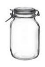 BORMIOLI ROCCO GLASS Bormioli Fido 101 oz. Jar  clear clamp