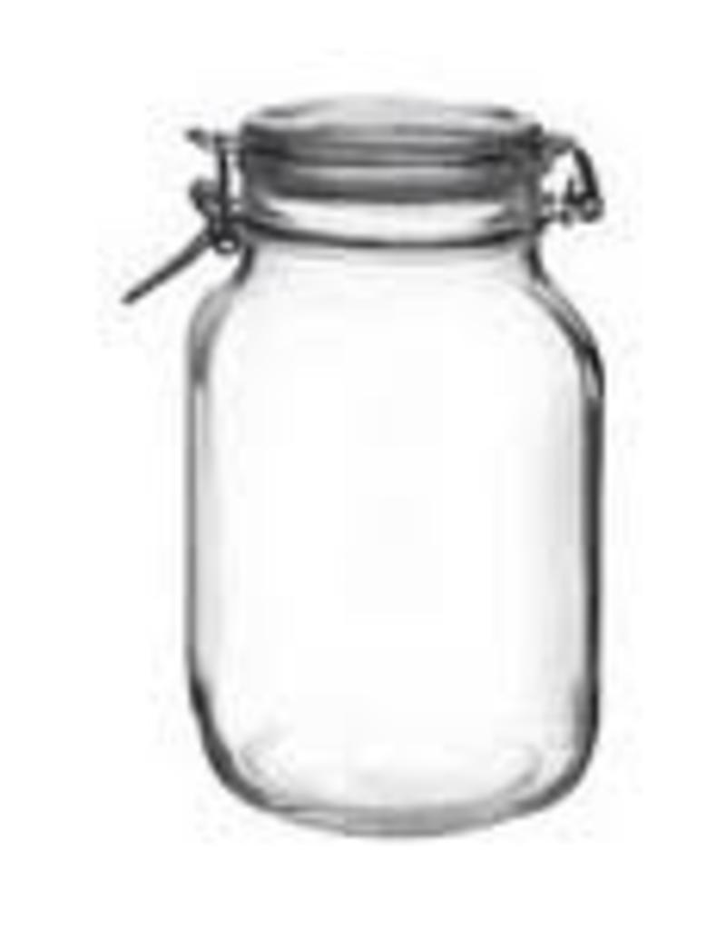 BORMIOLI ROCCO GLASS Bormioli Fido 101 oz. Jar  clear clamp