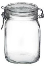 BORMIOLI ROCCO GLASS Bormioli 34 oz. Clear Fido Top Jar clamp