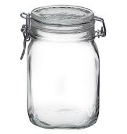 BORMIOLI ROCCO GLASS Bormioli 34 oz. Clear Fido Top Jar clamp