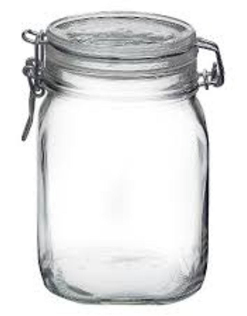 BORMIOLI ROCCO GLASS Bormioli 34 oz. Clear Fido Top Jar clamp