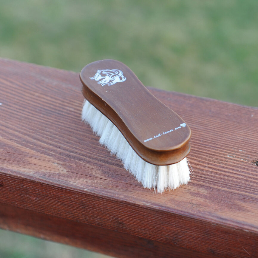 SMALL WOODEN GOAT HAIR BRUSH