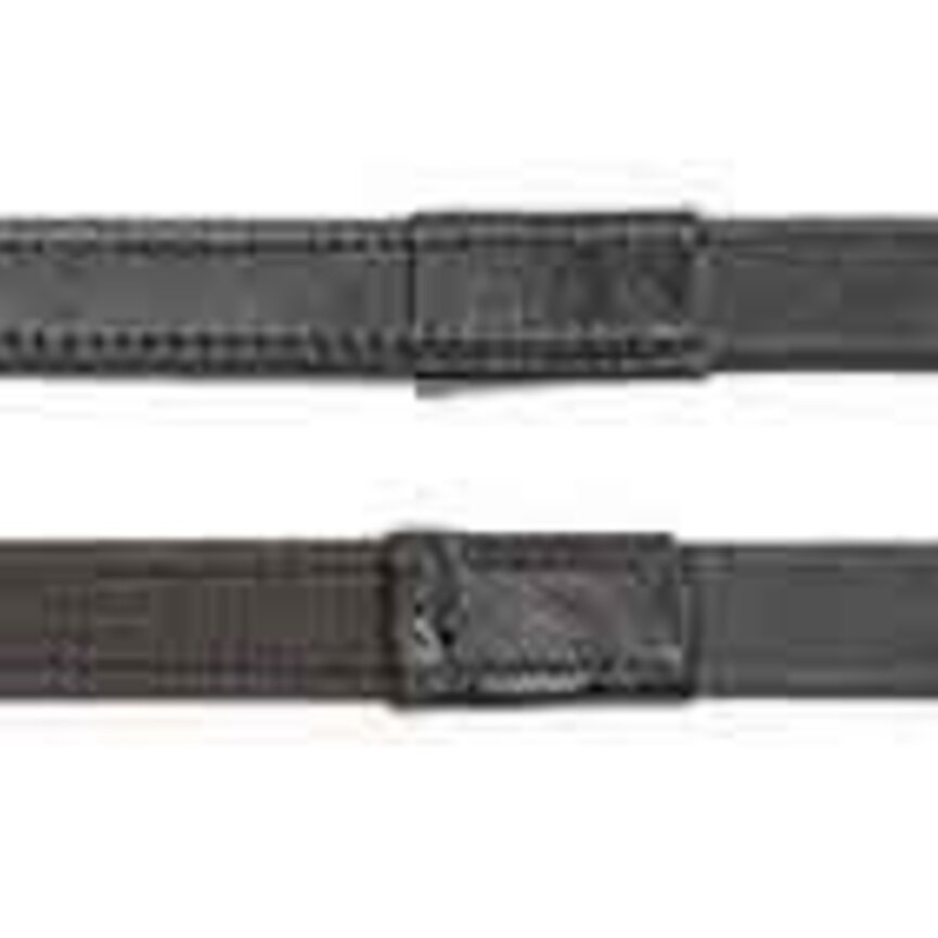 FLAT LEATHER RUBBER BACKED REINS