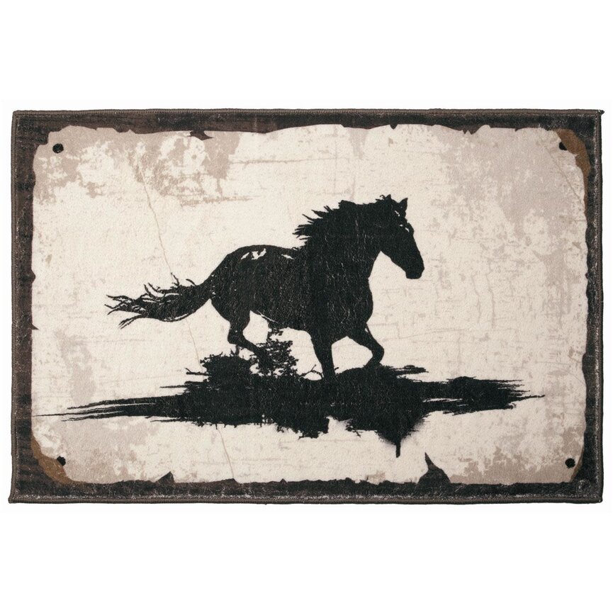 RUNNING HORSE ACCENT RUG 2X3