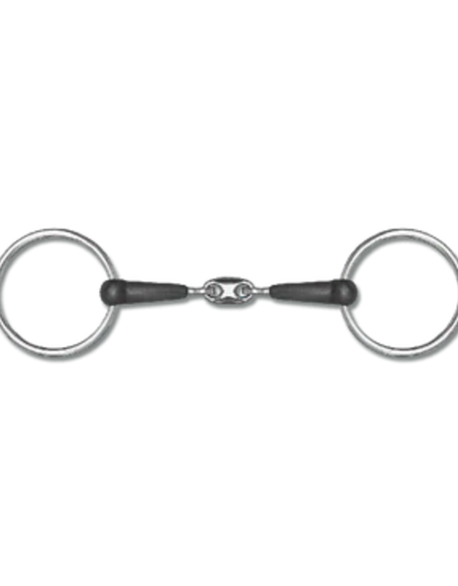 WALDHAUSEN LOOSE RING DOUBLE JOINTED RUBBER SNAFFLE