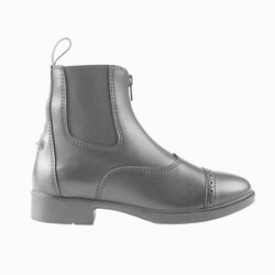 HORZE Wexford Bottes de paddock zippées à l'avant pour femme, Noir/blanc