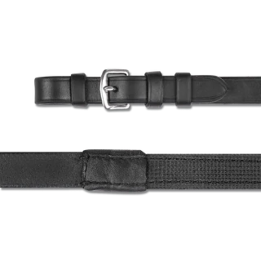 X-LINE RUBBER LINED REINS - BLACK