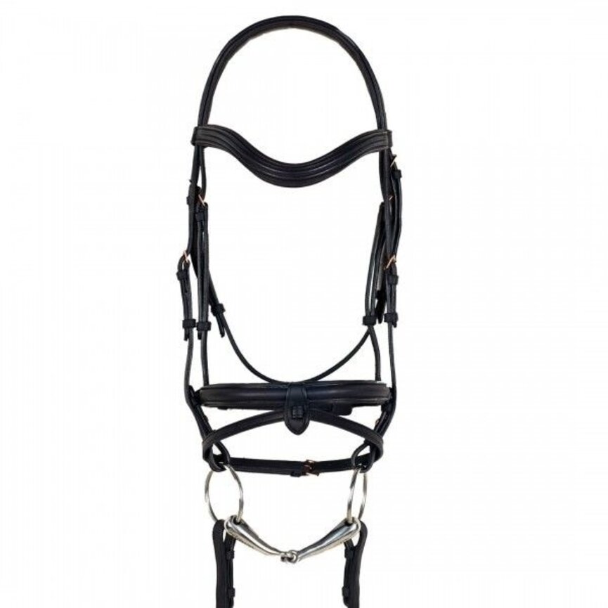 ROSE GOLD DRESSAGE BRIDLE