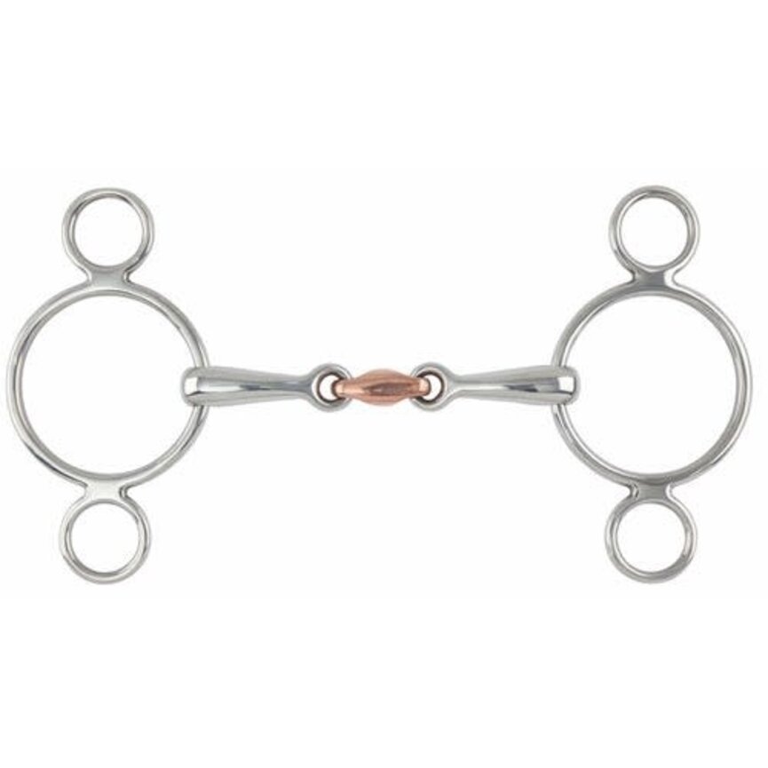 TWO RING COPPER LOZENGE GAG BIT