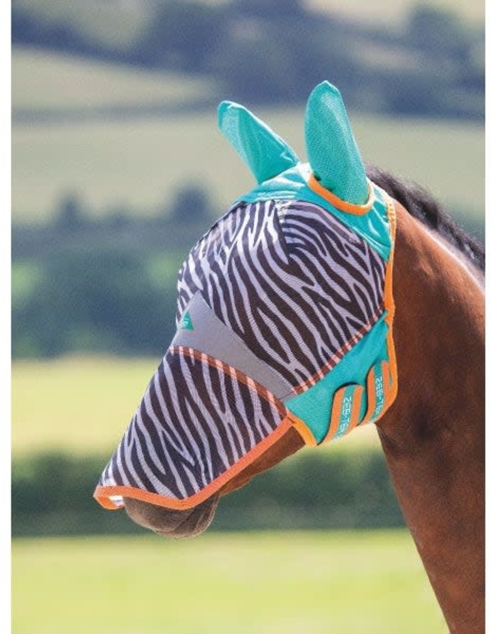 SHIRES ZEB-TEK FLY MASK WITH ZIP OFF NOSE