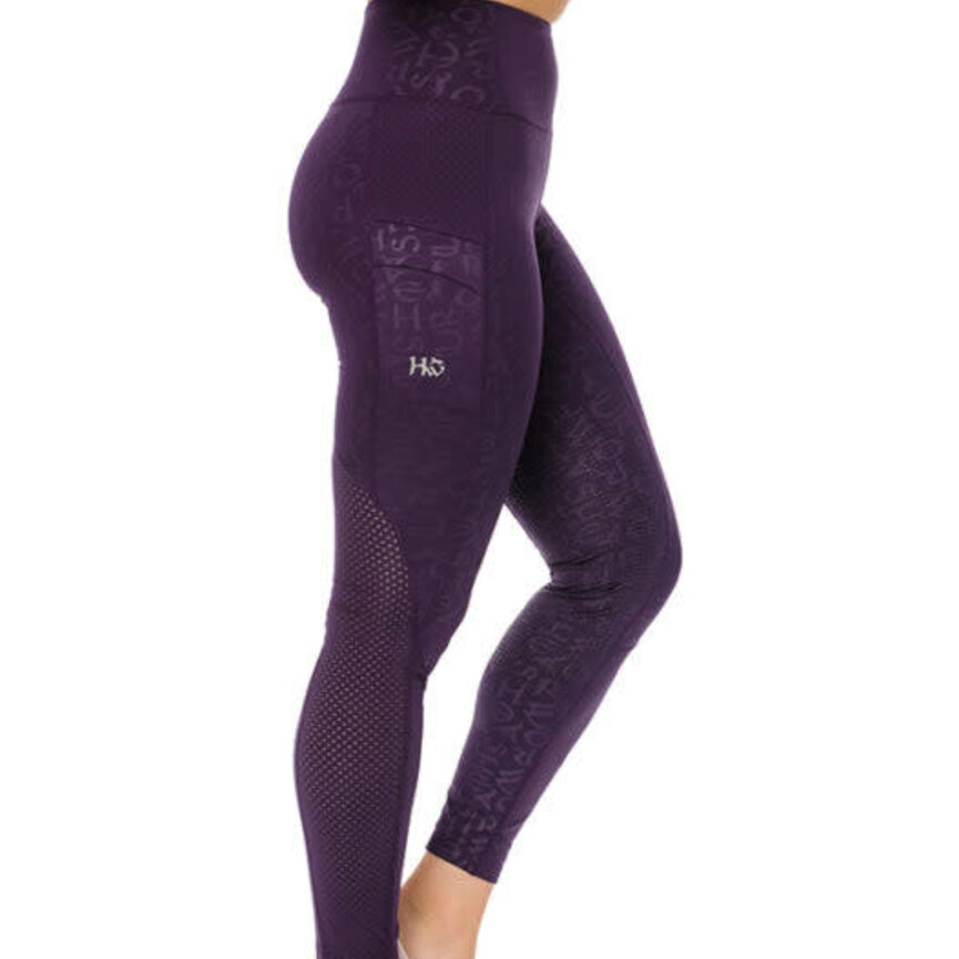 MONOGRAM RIDING TIGHTS - SILICON