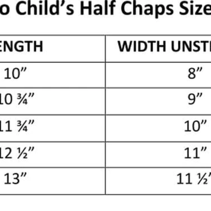 CHILDS SUEDE HALF CHAPS