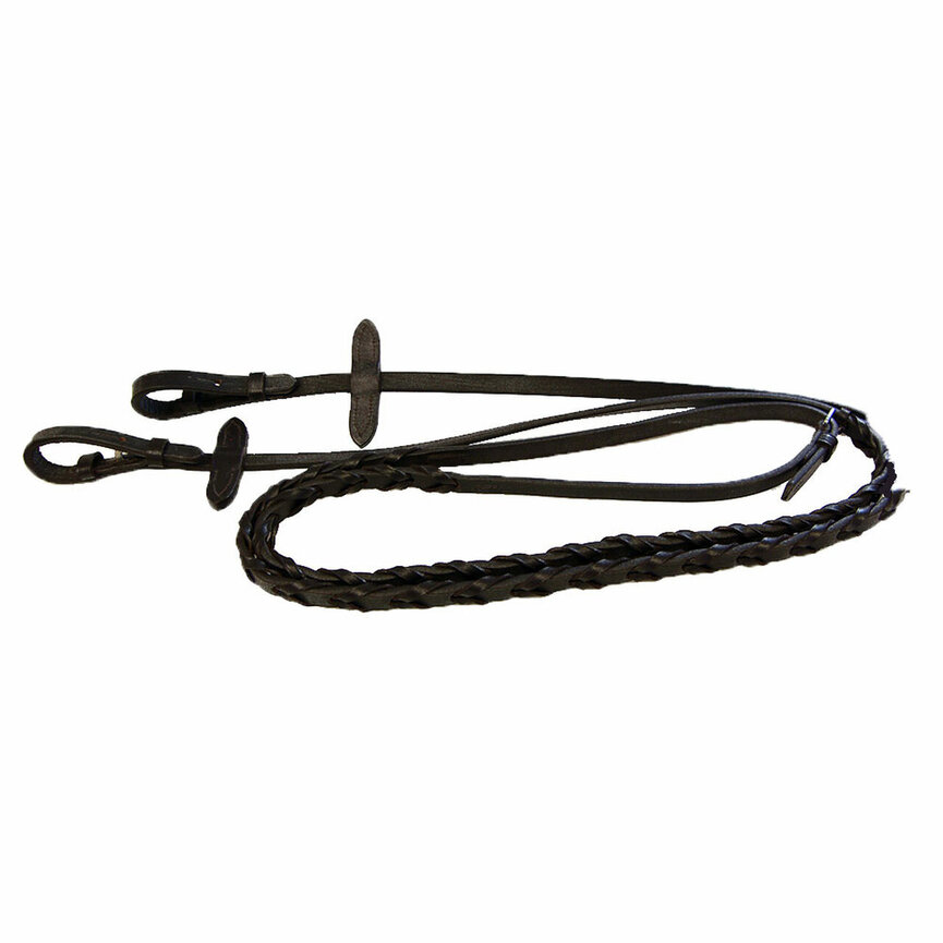 LACED LEATHER REINS