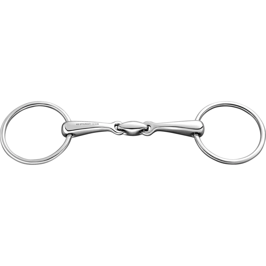 STAINLESS STEEL DOUBLE JOINTED LOOSE RING SNAFFLE 16MM