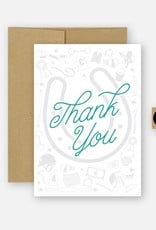 HUNTSEAT PAPER CO. THANK YOU EQUESTRIAN GREETING CARD - BOX OF 8