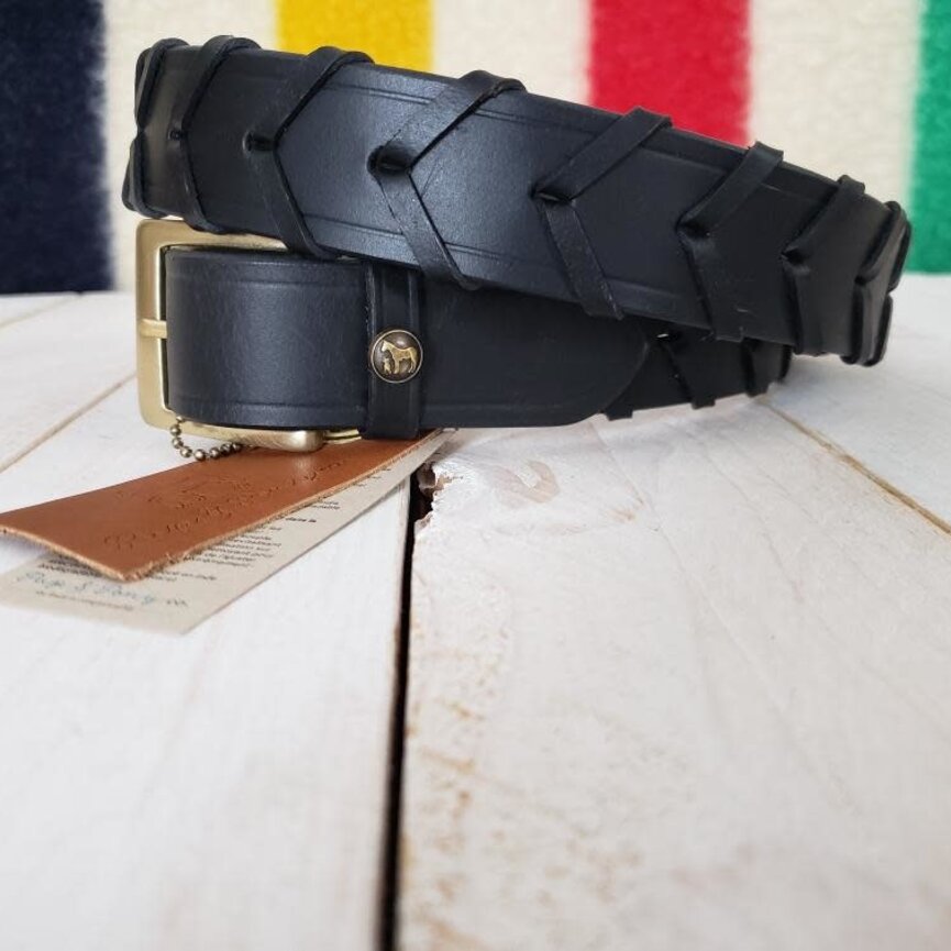 HICKSTEAD COLLECTION LACED LEATHER BELT