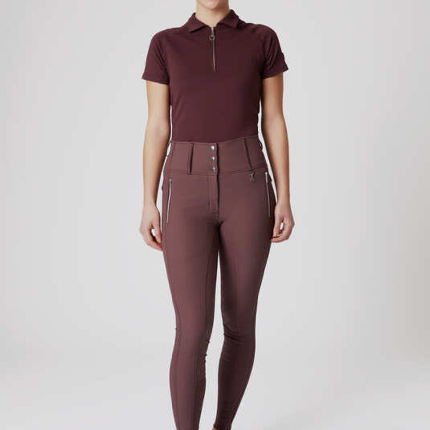 ANDREA SLIMMING HIGH WAIST KNEE PATCH BREECHES