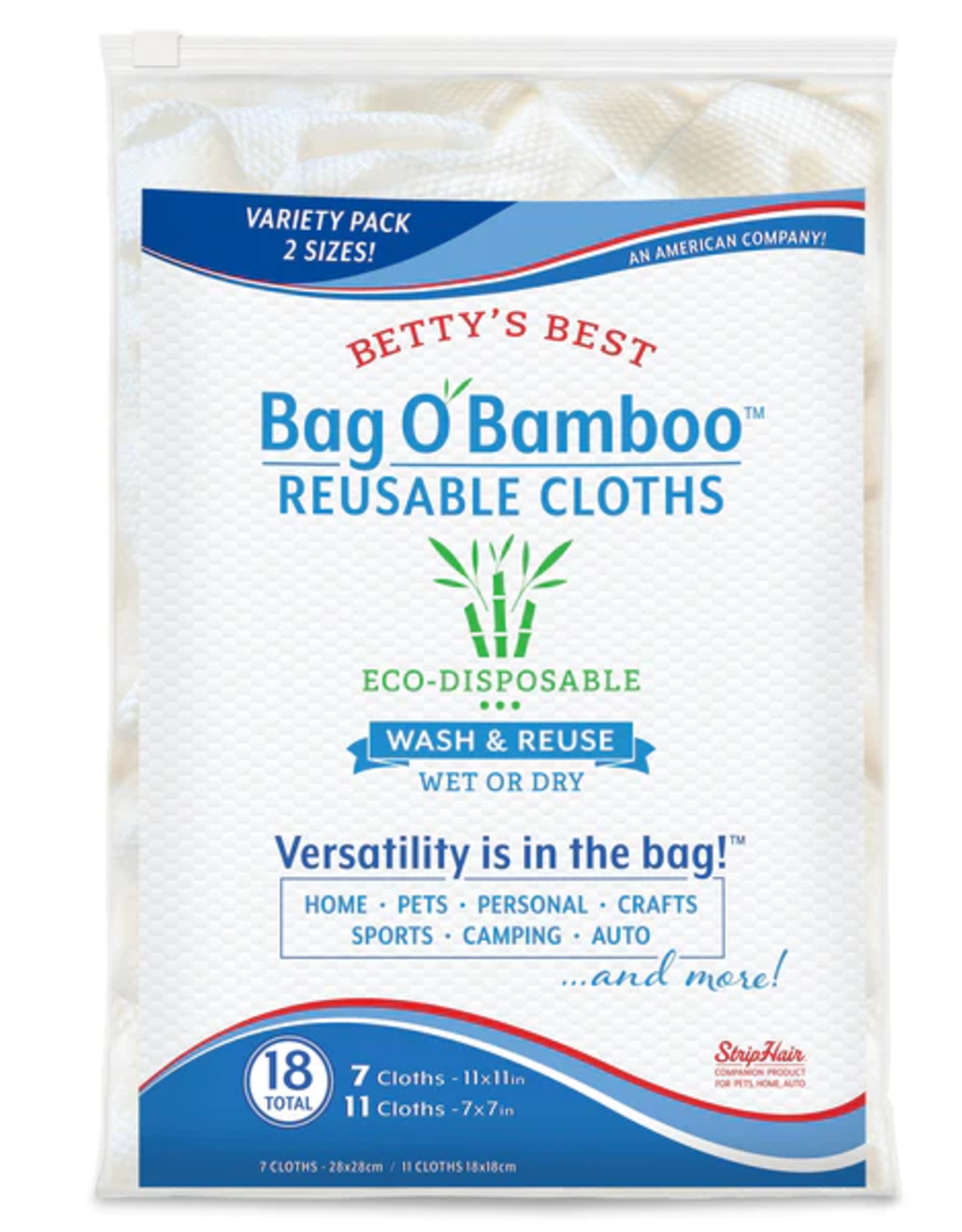 BETTY'S BEST BAG O'BAMBOO REUSABLE CLOTHS