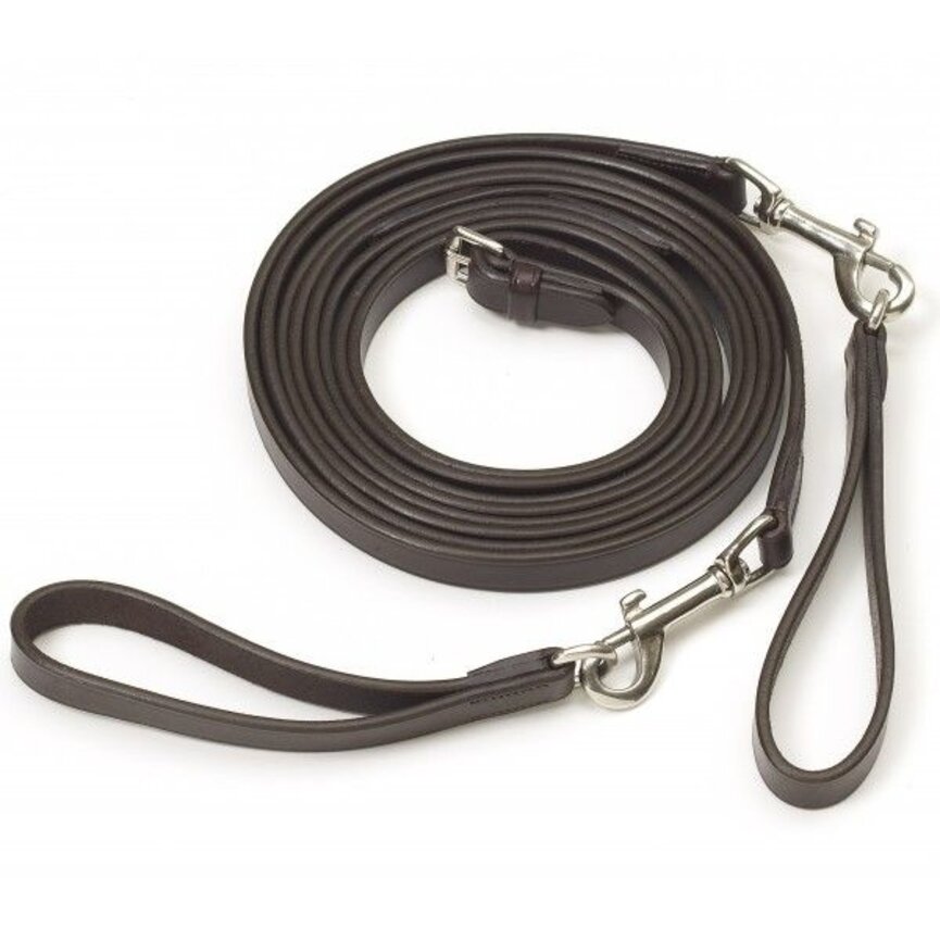LEATHE RDRAW REINS - PONY