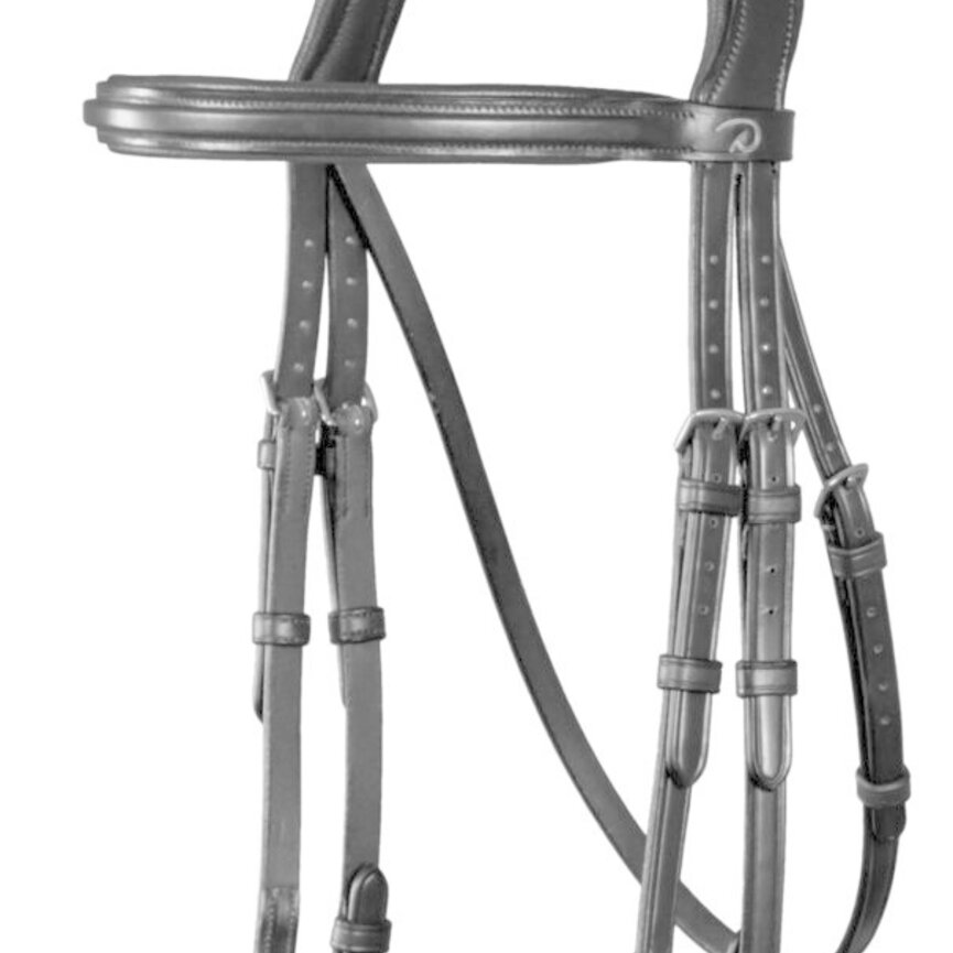 LEATHER COVERED ROPE NOSEBAND BRIDLE