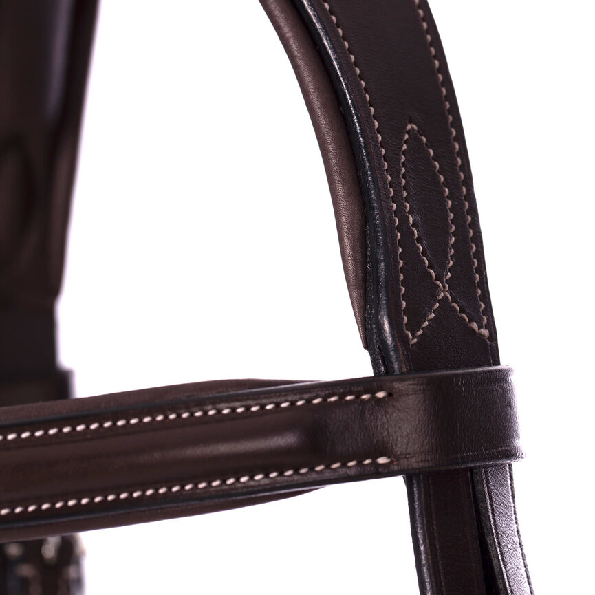 Valkyrie Pony Fancy Stitched Bridle - Chocolate Brown