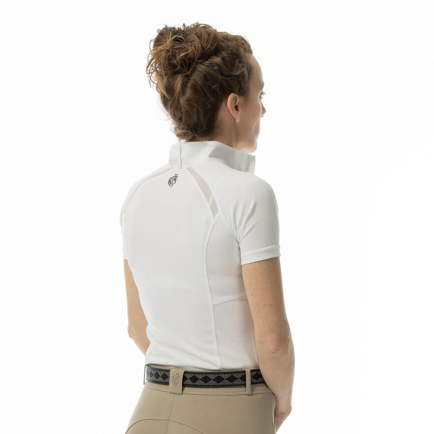 Ingrid Womens Short Sleeved Show Shirt - White
