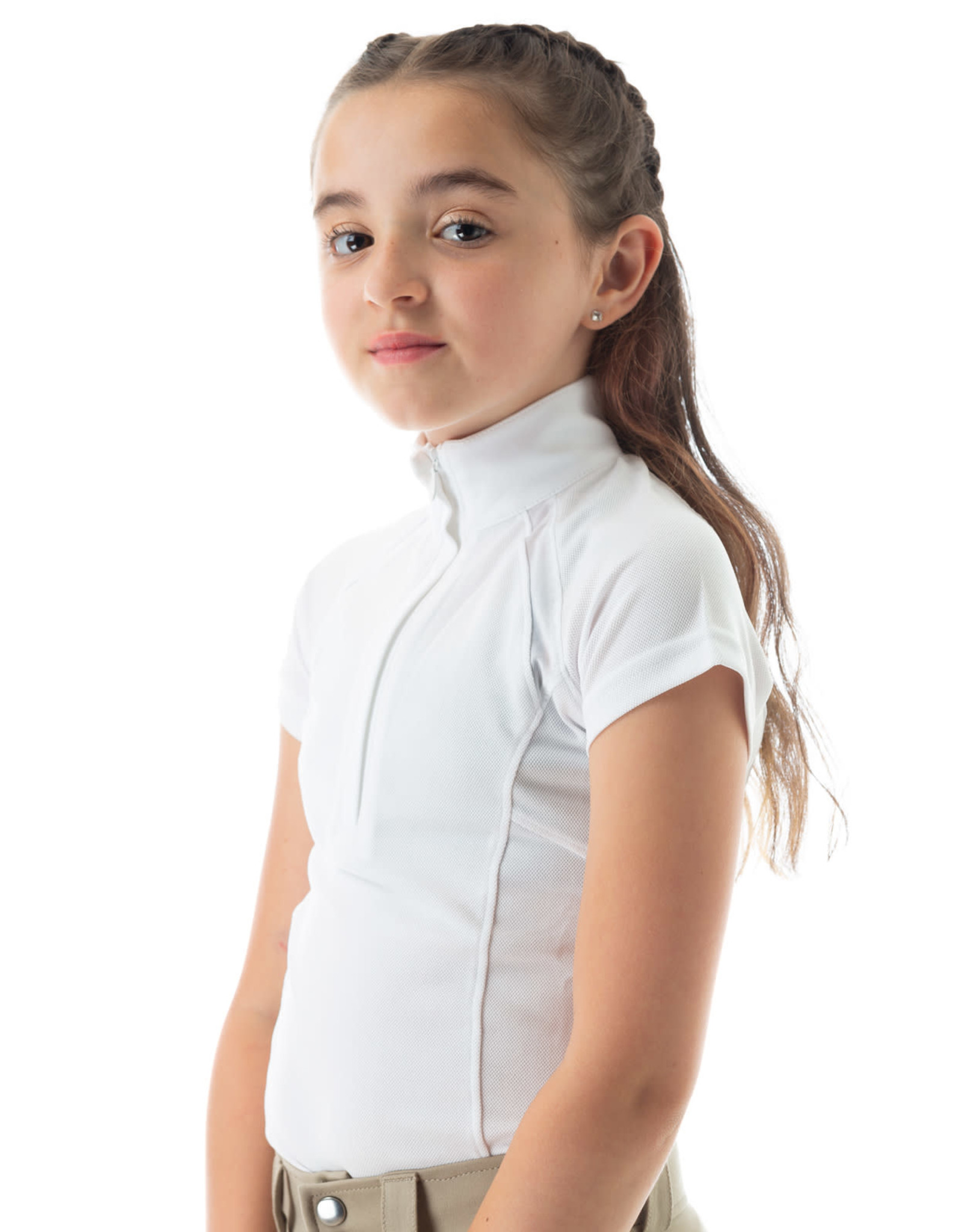 EQUINAVIA Lotta Kids Short Sleeved Show Shirt - White
