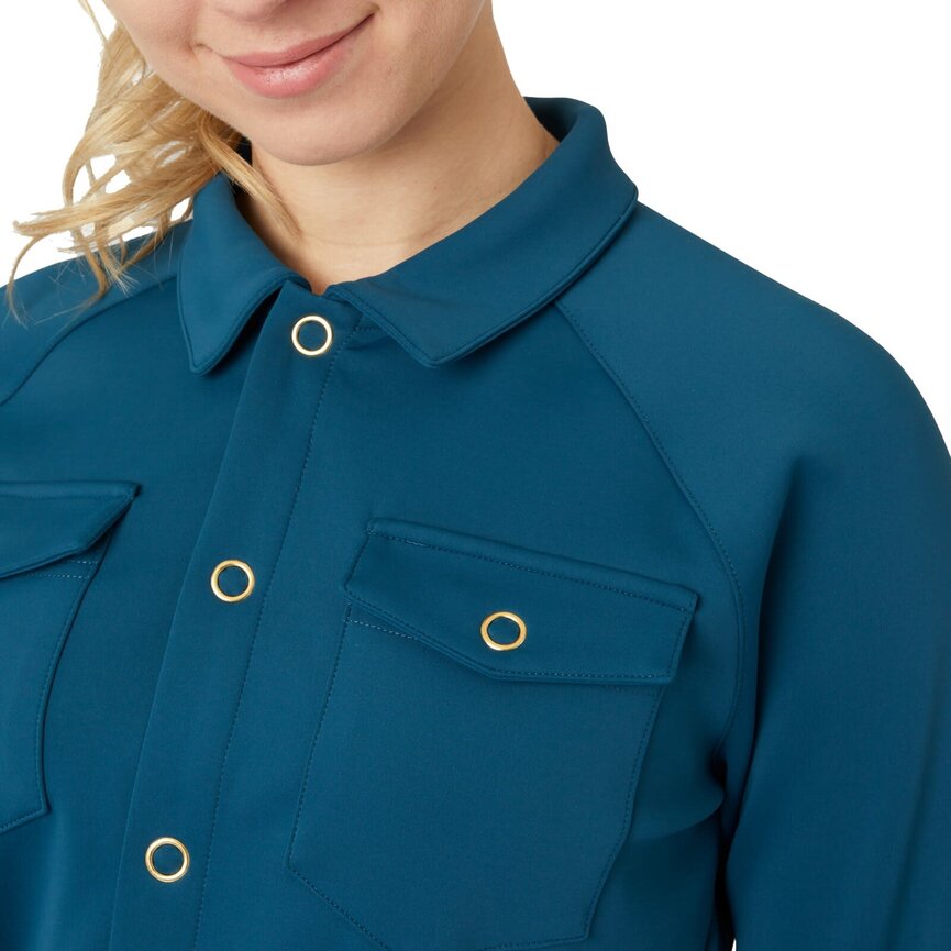 Alyssa Womens Shirt Jacket - Legion Blue