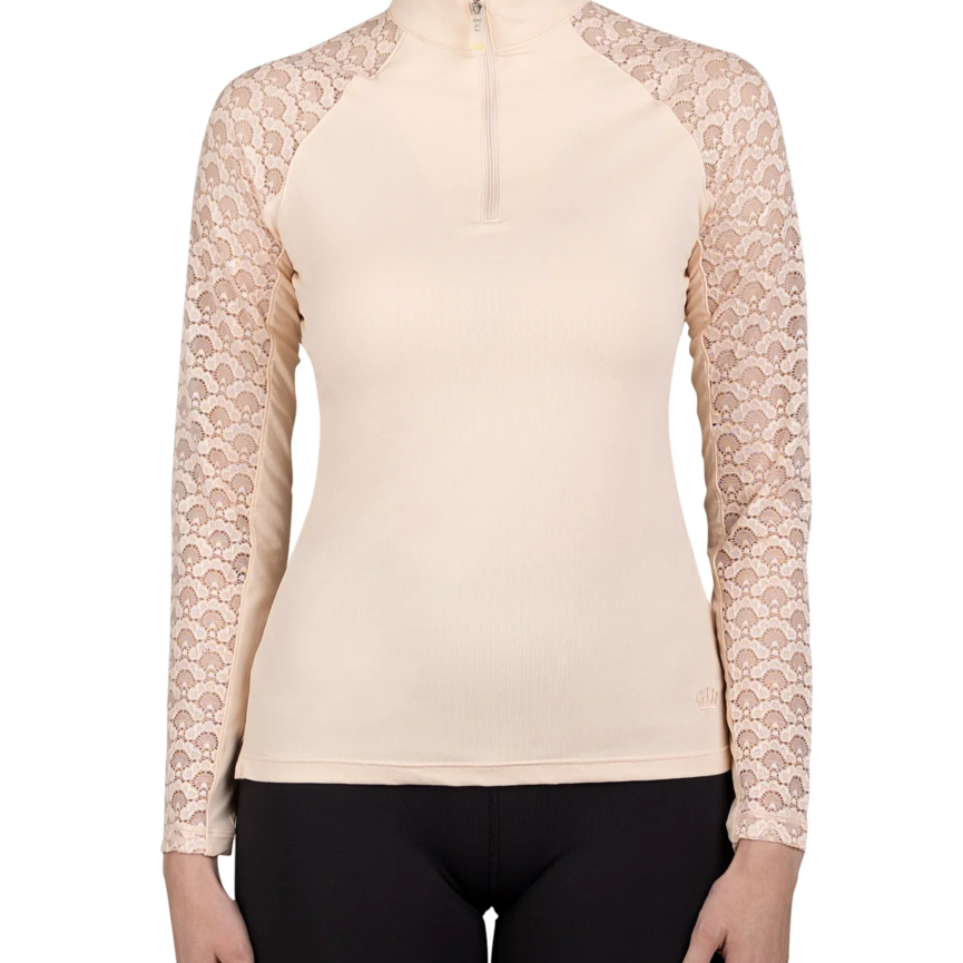 BLUSH LACE LONG SLEEVE RAGLAN