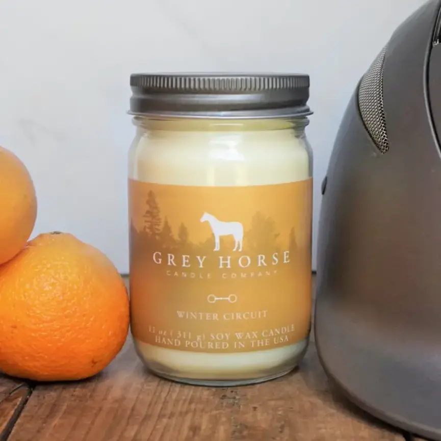 GREY HORSE CANDLE