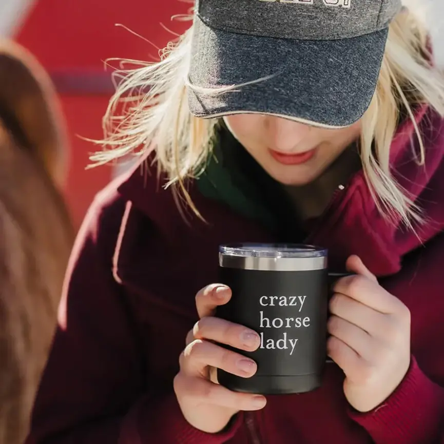 Crazy Horse Lady Mug Tumbler in Onyx