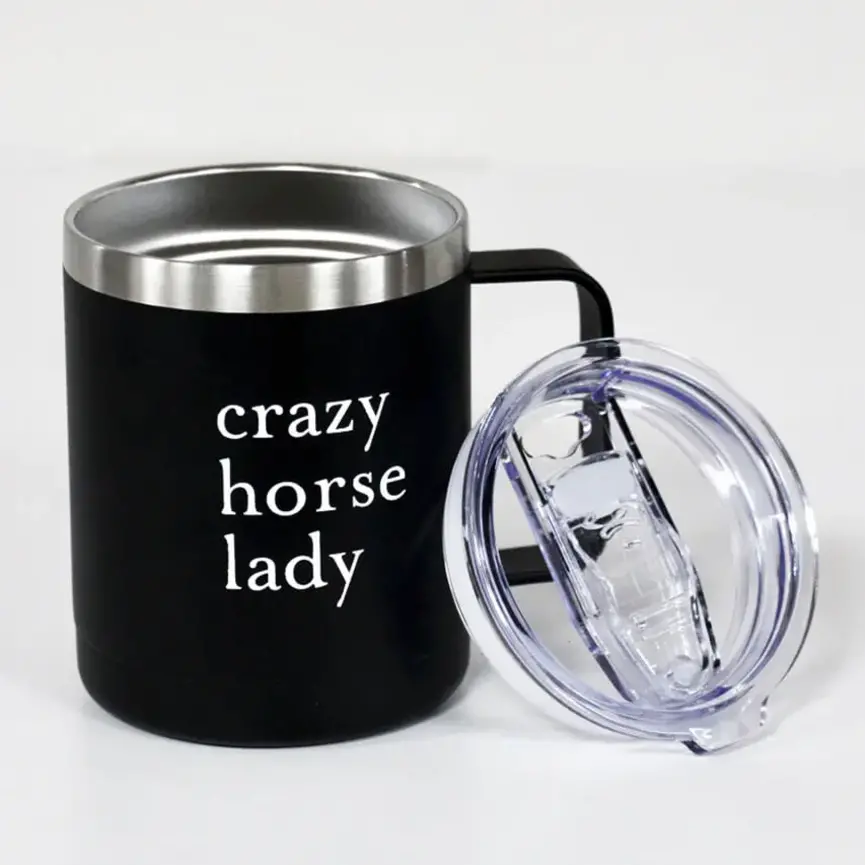 Crazy Horse Lady Mug Tumbler in Onyx
