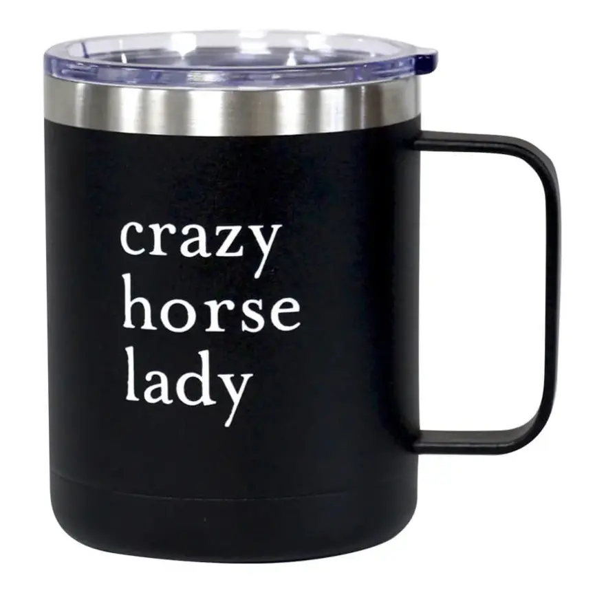 Crazy Horse Lady Mug Tumbler in Onyx