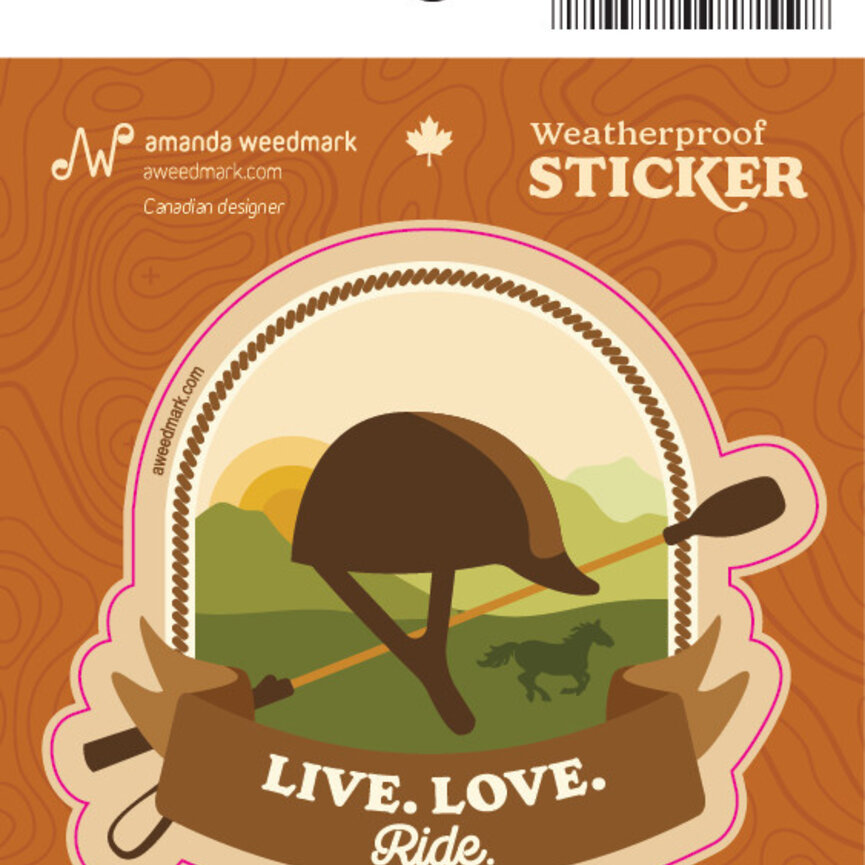 Sticker: Equestrian Horse- Live Love Ride