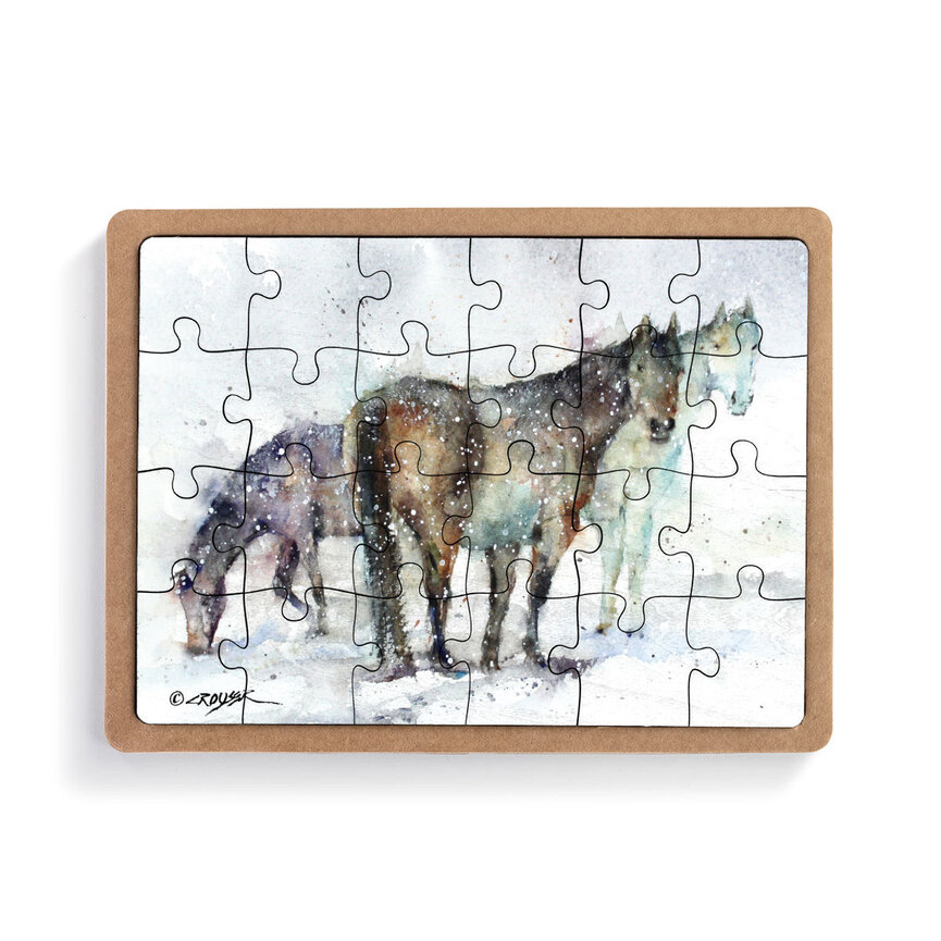 DC Horse Trio Postcard Puzzle