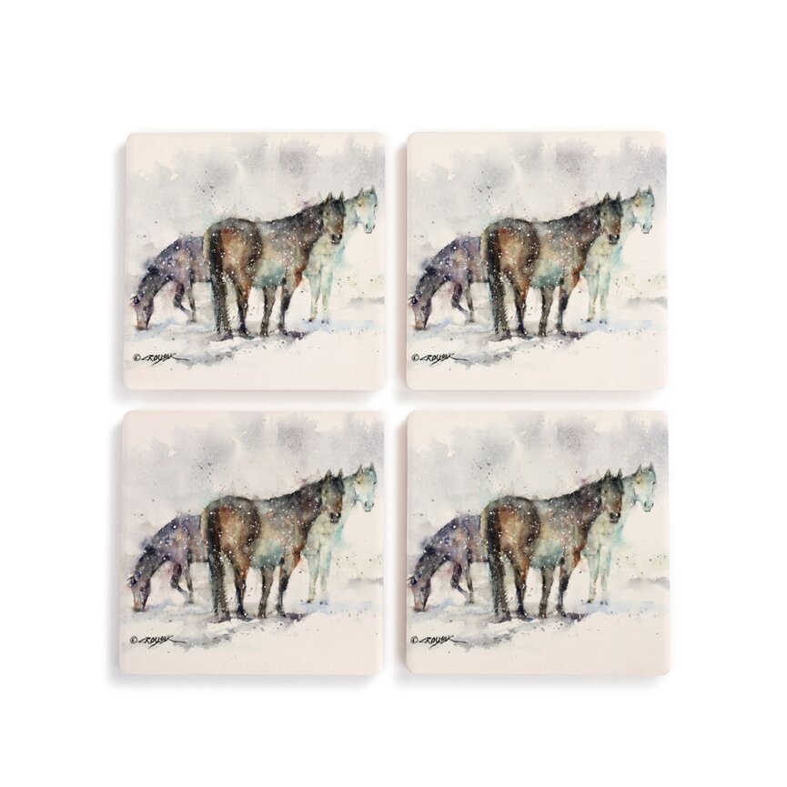 DC Horse Trio Coasters - Set Of 4