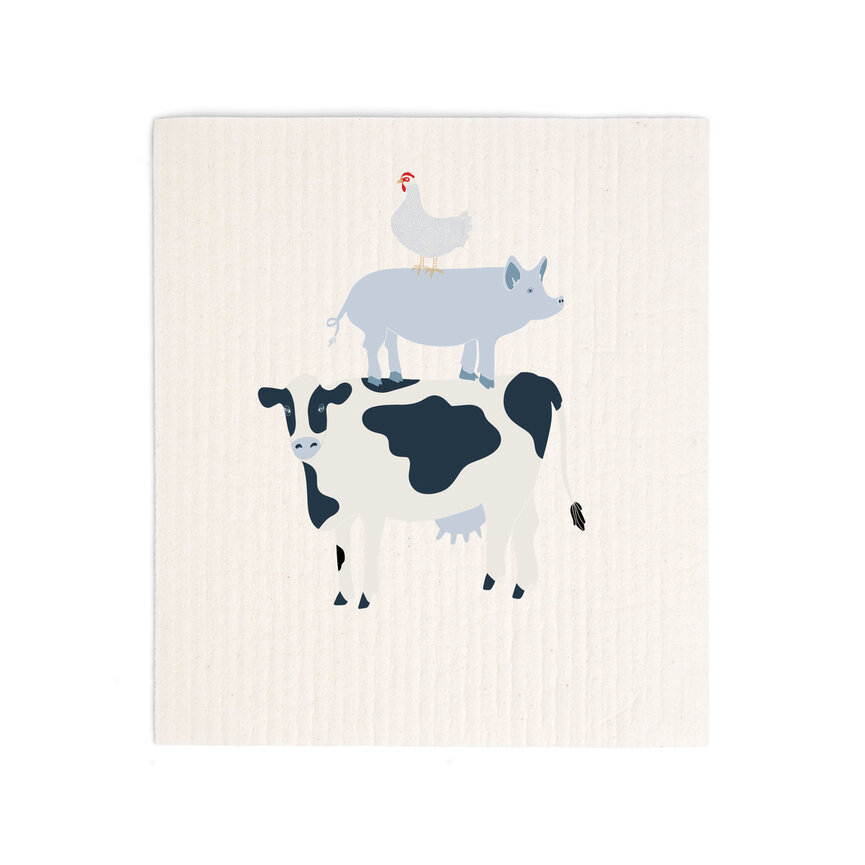 HP Farm Animals Biodegradable Dish Cloth