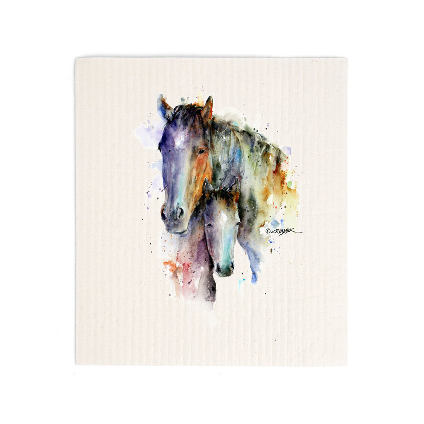 DC Horse Pair Biodegradable Dish Cloth