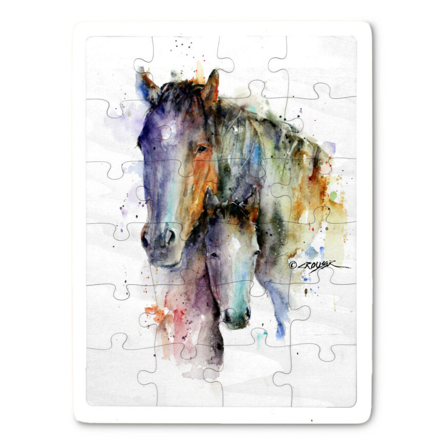 DC Horse Pair Postcard Puzzle
