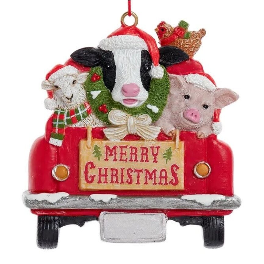 Farm Animals Truck Ornament