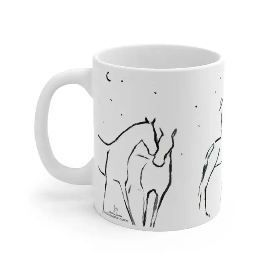 Horses Mug Coffee Cup Tea Equestrian Ceramic