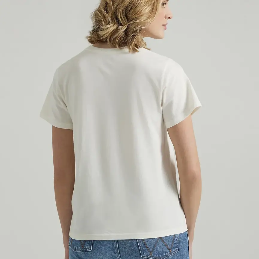 WESTERN GRAPHIC REG FIT TEE IN MARSHMALLOW