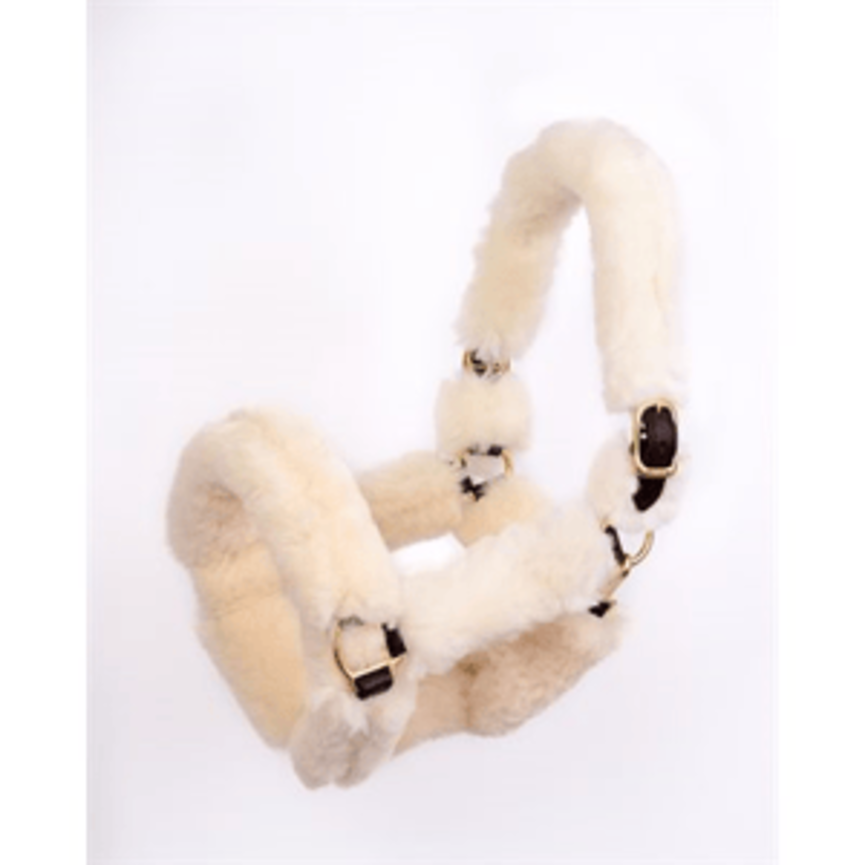 Sheepskin Shipping Halter - Havana