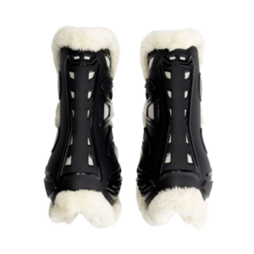 Air Flex Tendon Boots with Faux Fur - Black