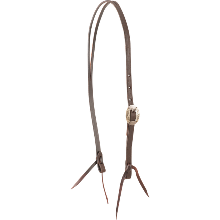 SPLIT EAR HEADSTALL WITH CANYON BUCKLE LATIGO TIES