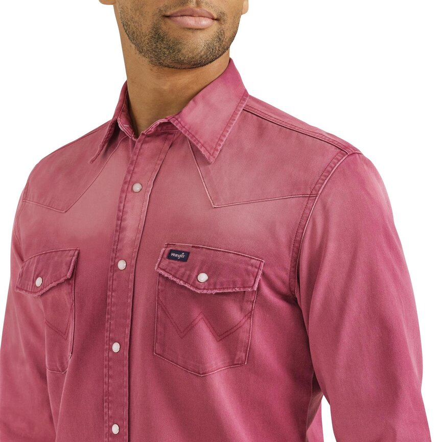 Vintage Long Sleeve Shirt - Burgundy