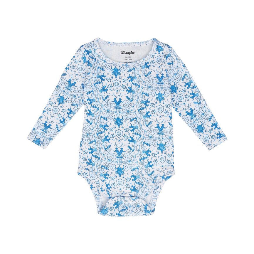 Baby Bodysuit - White/Blue