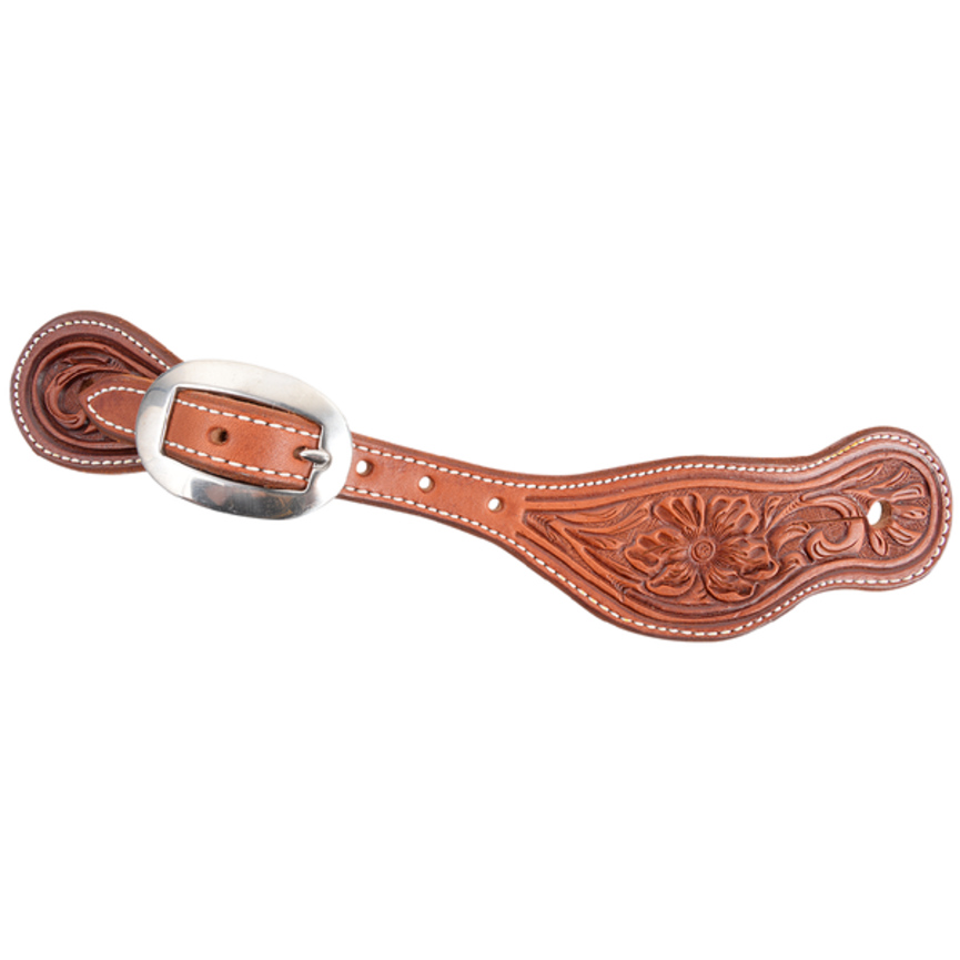 ALPINE FLOWER TOOLED SPUR STRAPS